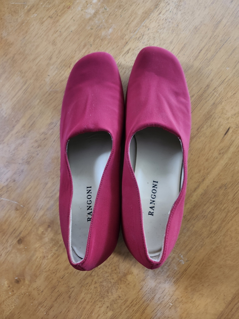 Rangoni, Made in Italy, Red Leather Slip On, Flats/Low Heel, Size 8.5